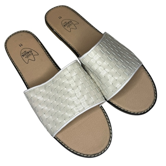 NEW little penguin shoes leather slides sandals women’s 11 - Picture 1 of 7